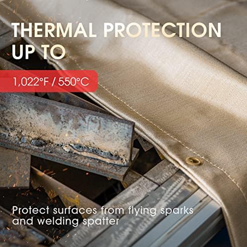 YESWELDER Fiberglass Welding Blanket 4 x 6ft Insulation Blanket 1/3" 8mm