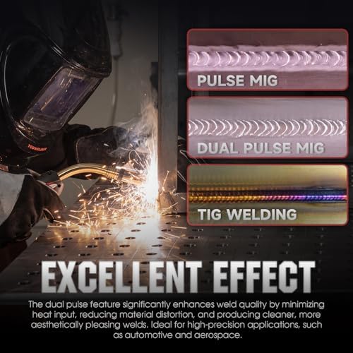 YESWELDER DP200 Multifunctional 8-In-1 MIG Welder, Dual Pulsed LCD Screen 120V/240V