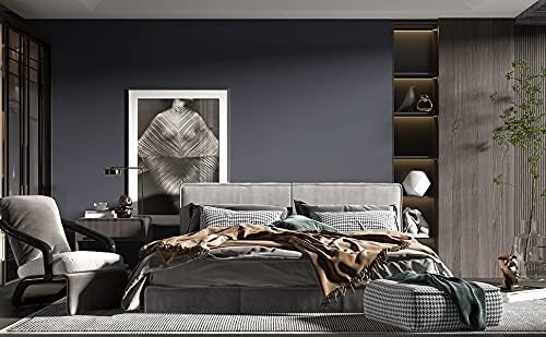 FUKU MON 24"x394" Dark Grey Wallpaper Matte Solid Gray Contact Paper Self-Adhesive Peel and Stick Thick Removable Wallpaper for Bedroom Cabinets Livingroom(Dark Gray)
