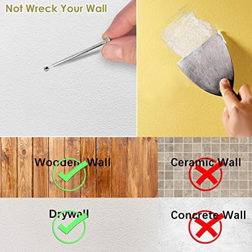 Picture Hangers Hanging Hooks-100lbs Picture Frame Hooks Large Heavy Duty Picture Hooks Kit with Nails for Wall Drywall 20pcs,Silver