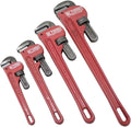K Tool International 49000 Pipe Wrench Set, Four Piece Kit with 8 10 14 and 18 Inch Sizes, Drop Forged Heavy Duty Steel Jaws, Durable Boxed Storage Case