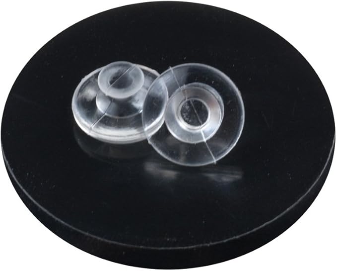 GMS Optical« Premium Grade Soft Silicone - Round - Shape, Screw-on, Click-on, Slide-in, Silicon Nose Pads (Available Sizes 7MM,9mm,11mm,) Sold in Pairs (10, Round-Shape Slide-in 9MM)