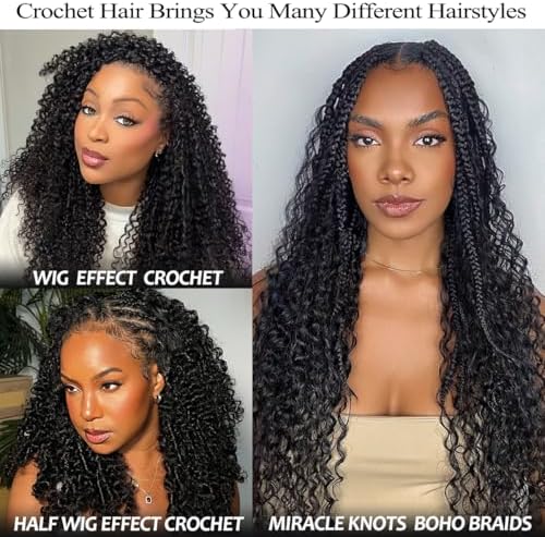 Beauty Youth Kinky Curly Miracle Knots Human Crochet Hair 110g 20 Inch