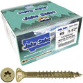 Jake Sales #9 x 1-1/2" Bronze Coated Multipurpose Wood Screw Torx/Star Drive Flat Head (Full Box ~4,200 Screws) Exterior Coated - ACQ Compatible Wood Screws