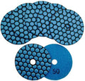 SHDIATOOL 3 Inch Dry Diamond Polishing Pads Grit 50 for Granite Marble Quartz(7-Pack)