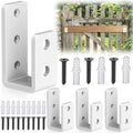 2x4 Door Barricade Brackets, 6mm Thickened Security Brackets(4Pack)