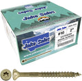 Jake Sales #10 x 2 Bronze Coated Multipurpose Wood Screw Torx/Star Drive Head Flat (Full Box ~2,800 Screws) Exterior Coated - ACQ Compatible Wood Screws