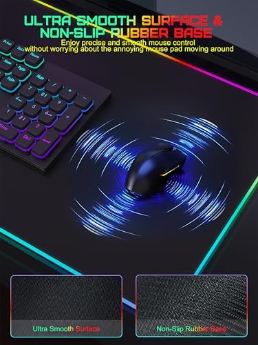 Mouse Pad with Wireless Charging, 31.5" x 15.75" XXL Large Desk Mat
