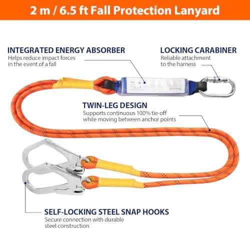 TT TRSMIMA Safety Harness Fall Protection Kit: Full Body Roofing harnesses