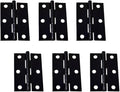 QCAA Narrow Butt Utility Hinge, Swaged, with Removable Loose Pin for Cabinet Door or Box Hinge, 2-1/2" x 1-3/4" x 1.4mm, Flat Black, 6 Pack, Made in Taiwan