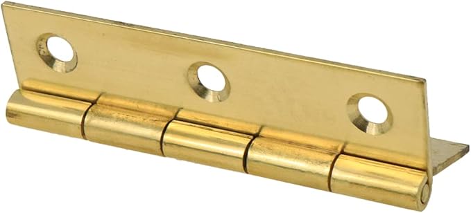 3 Inch Solid Brass Butt Hinges 4Pcs, Narrow Cabinet Door Hinges with Screws for Furniture, Cupboard, Closet, Dresser, Wooden Box, Jewelry Box