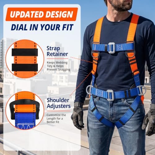 TT TRSMIMA Safety Harness Fall Protection Kit: Full Body Roofing harnesses