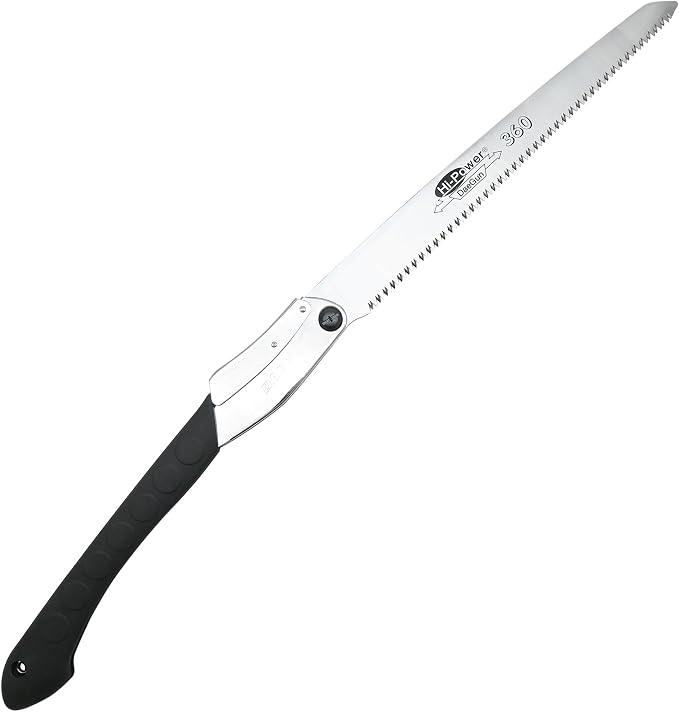 TONMA Folding Hand Saw [Made in Korea] 14" (360mm) LargeTeeth Pruning Hand Saw for Wood Cutting, Outdoor Camping, Garden Woodworking, Japanese Craft Plating Impulse Hardened Stainless Blade