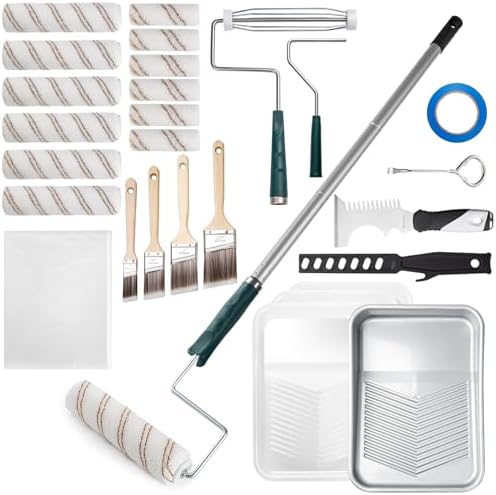 Mister Rui 28 Pack Paint Roller Kit with Extension Pole