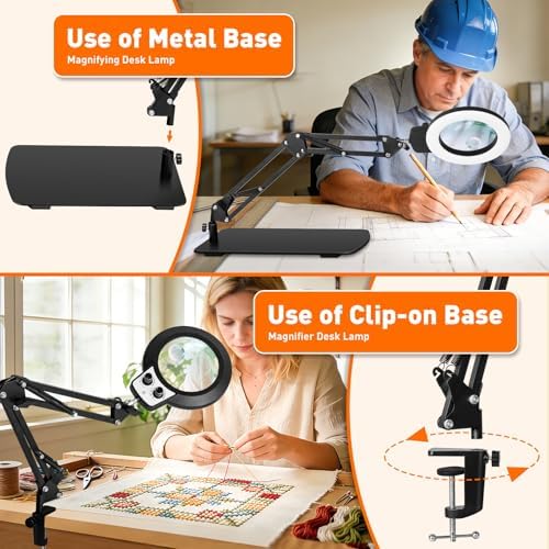 Magnifying Glass with Light and Stand, 30X 10X Soldering Magnifier