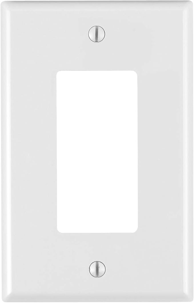 Leviton 1-Gang 1-Decora Midway Nylon Wallplate 10 Pack, PJ26-WM, White