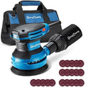 Dong Cheng 5-Inch Random Orbital Sander 3.2A 12800OPM Electric Palm Sander, 6 Variable Speeds, with 20pcs Sandpaper & Detachable Dust Bag, Power Sander for Woodworking, Sanding & Polishing