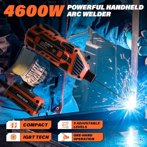 MAXLANDER Portable Welding Machine,110V ARC Stick Welder with IGBT Inverter
