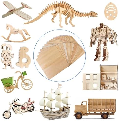 30 Pack Basswood Sheets 12"x12"x1/8", 3mm Basswood for Laser Cutting, Thin Plywood Board Unfinished Wood for Crafts, DIY Architectural Models Making, Wood Engraving, Wood Burning Product.
