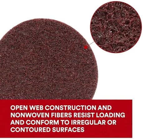 Cubitron Surface Conditioning Disc for Sanding – Metal Surface Prep – Hook and Loop – Aluminum Oxide – Medium Grit – 5” diam. – Pack of 10