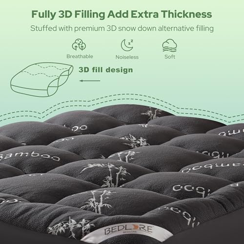 BEDLORE RV Queen Mattress Topper , Pillow Top Mattress Pad