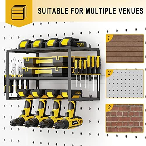 SPACECARE Power Tool Organizer- 1 Pack 3 Layers Rack for 4 Drill Holders