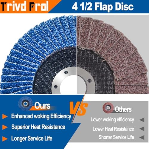 Flap Discs 4 1/2" for Angle Grinder Disc - Trivd Frol 4 1/2" Flap Disc