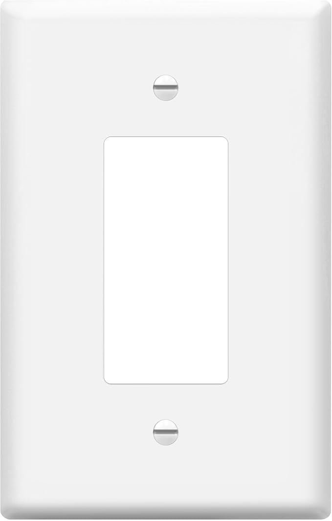 ENERLITES Decorator Light Switch or Receptacle Outlet Wall Plate, Over-Size 1-Gang 5.5" x 3.5", Polycarbonate Thermoplastic, 8831O-W, White