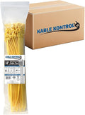 Kable Kontrol Cable Zip Ties, 14 Inch, 3500 Pcs, HD 120lbs Test, Yellow | Nylon Plastic, Self Locking, UL Listed, Indoor Use