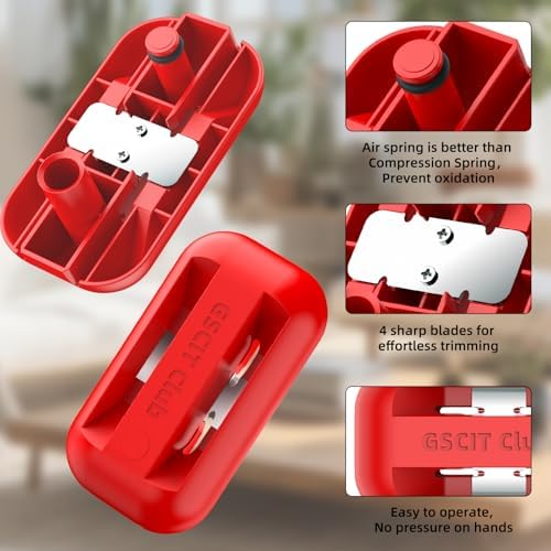 GSCIT Club Edge Banding Trimmer, Carbide Blades Hand Planer Edge for Burrs Edge Trim Planer Wood Scraper Edge Banding Tools Cutter for PVC ABS Melamine (Red)