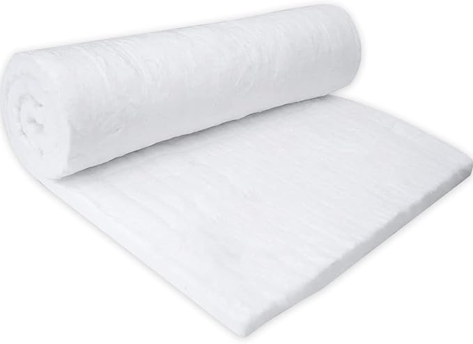 Cedolio 60" x24" x1"(Thick) Ceramic Fiber Blanket Fireproof Insulation | Baffle Rated to 2400F, High-Temperature Resistance for Stoves, Kilns, Forges, Wood Stove Baffle, Fireplace and Pizza Ovens