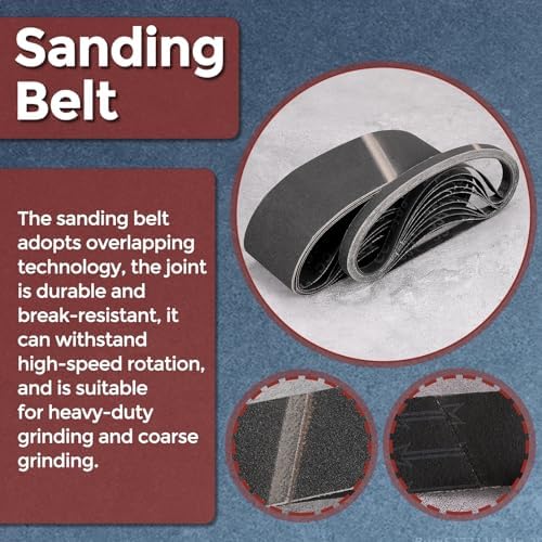 Sanding Belts 4 x 24 Inch 24 Grit Silicon Carbide 3 Pack
