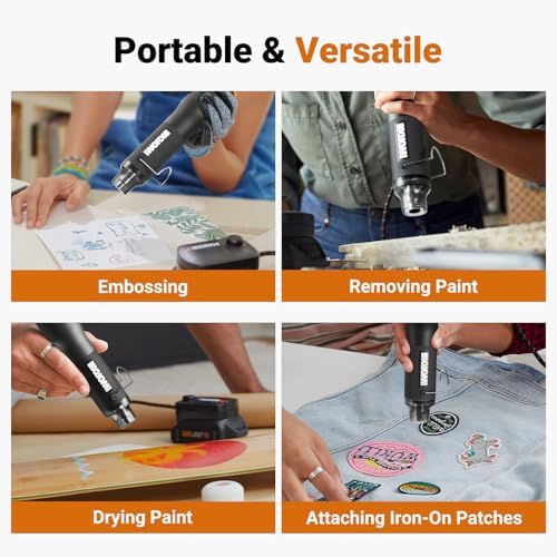 Crafting Tool Combo Kit - Portable Rotary Tool, Heat Gun for Sanding, Carving, Drilling, Engraving, 20V Power Share Battery and 42-Piece Accessories Included