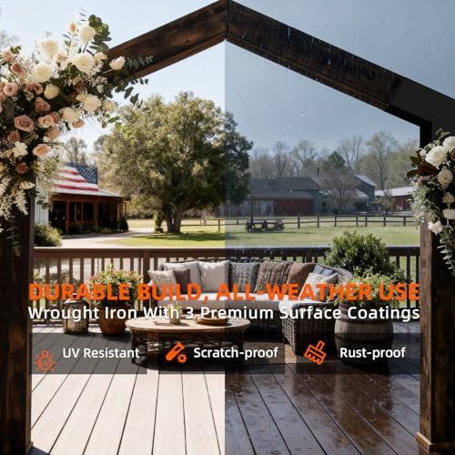 30° Angle Slant Pergola Bracket Kits,2-Way L-Shaped Slant Roof Post Brackets with Stainless Steel Screws for 6" x 6"(Actual:5.5" x 5.5") Lumber for Outdoor Pergola,Proch,Passageway - 2Pack