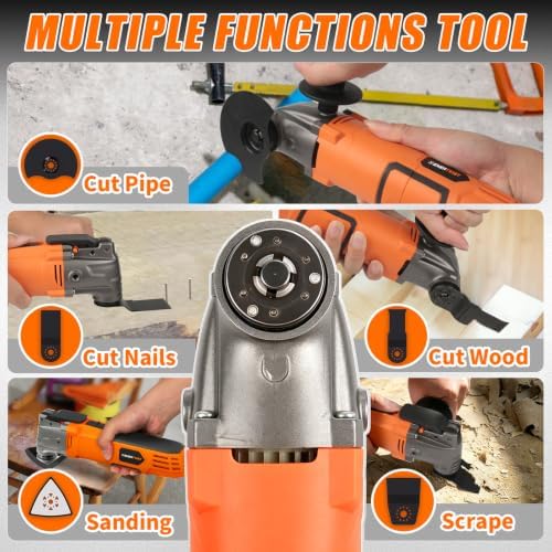 ENERTWIST 4.2 Amp Oscillating Multitool Kit with 33 PCS Saw Accessories