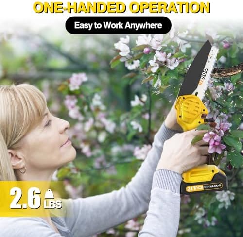 Mini Chainsaw Cordless, 6 Inch Hand Held Electric Power Chain Saw