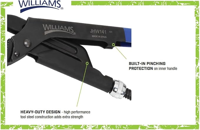 Williams JHW141 Universal Pipe Wrench, 11" Overall Length with a Maximum Jaw Opening of 1-3/8"