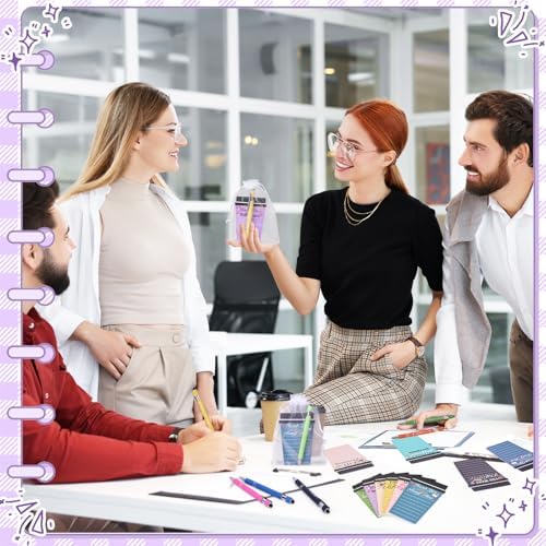 96 Set Employee Appreciation Gifts Bulk Team - 96Pack Coffee Cup Notepad+96 Ballpoint Pens+ 96 Drawstring Gift Bags, Bulk Gifts for Coworkers/Staffs/Teachers/Christmas