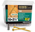 Deck Plus Deck Screws, #10 x 2-1/2in, 365 Pieces,5 Lb Box, Tan