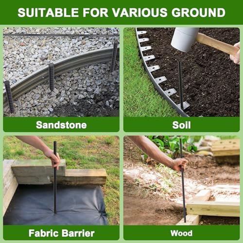 AAGUT Straight Rebar Stakes 16 Inch 3/8 Inch Thickness Concrete Form Stakes