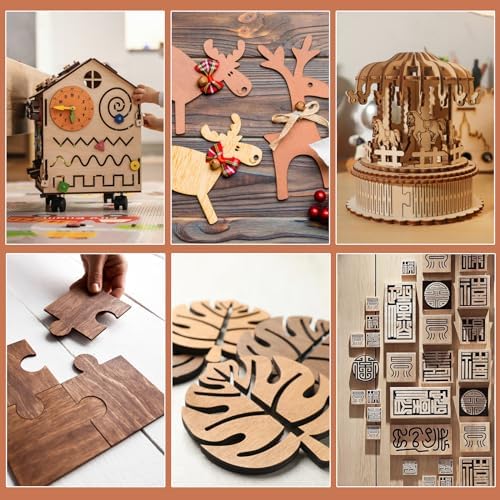 10 Pack Walnut Plywood Sheets 12x12x1/8 Inch, 3mm Plywood for Laser Cutting & Engraving, Unfinished Wood for Crafts, Wood Burning, Architectural Models.