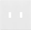 ENERLITES Screwless Double Toggle Switch Wall Plate, Child Safe Dual Light Switch Cover, Standard Size 2-Gang 4.68" x 4.73", Unbreakable Polycarbonate Thermoplastic, UL Listed, SI8812-W, Glossy, White