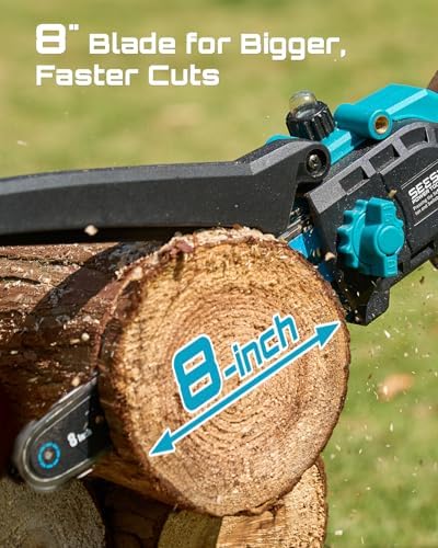 SEESII 2-in-1 Electric Pole Saws 8 Inch for Tree Trimming, Brushless Motor