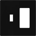 ENERLITES Combination Toggle Light Switch/Decorator Light Switch Plate, Double Switch Wall Plate, Standard Size 2-Gang 4.68" x 4.73", Polycarbonate Thermoplastic, Gloss Finish, SI881131-BK, Black