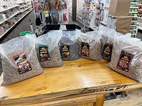Lumber Jack BBQ 6 x 7 Pound Bag Variety BBQ Pellet Pack - 100 Percent Oak, Hickory, MapleHickoryCherry, OakHickoryCherry, Mesquite Blend, and Charblend