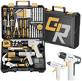 GRENPRO 188PCS Yellow Cordless Drill Tool Set For Men Tool Kit For Home Box
