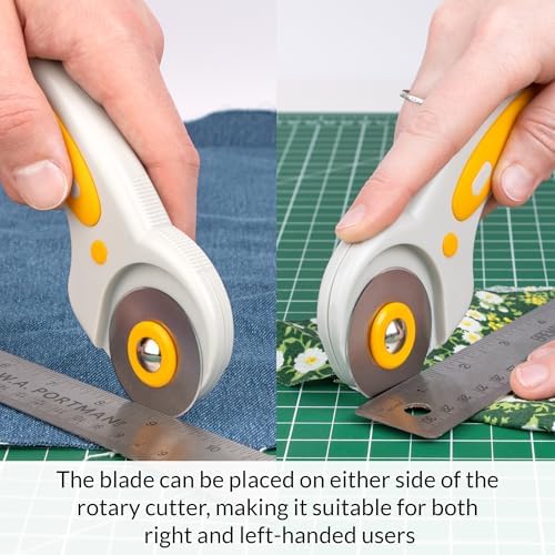 WA Portman Extra Large Cutting Mat for Sewing with Rotary Cutter for Fabric Set – (24x36) Self-Healing Cutting Mat with 45mm Fabric Cutter Wheel & 5 Rotary Blades – Sewing Accessories & Tools