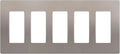 ENERLITES Elite Series Screwless Decorator Wall Plate Child Safe Outlet Cover, Gloss Finish, Size 5-Gang 4.68" H x 10.14" L, Unbreakable Polycarbonate Thermoplastic, SI8835-NK, Nickel