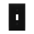 ENERLITES Toggle Light Switch Wall Plate, Standard Size 1-Gang 4.50" x 2.76", Unbreakable Polycarbonate Thermoplastic, 8811-BK, Black, Screw