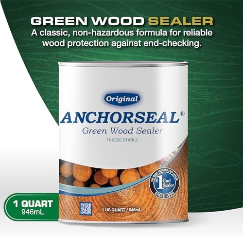 ANCHORSEAL Classic Log and Lumber End Sealer, Prevents Checking, 1 Quart